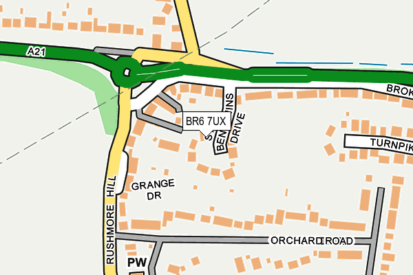 BR6 7UX map - OS OpenMap – Local (Ordnance Survey)