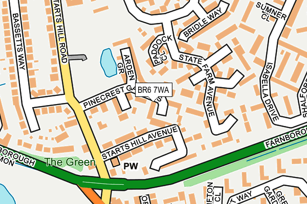 BR6 7WA map - OS OpenMap – Local (Ordnance Survey)