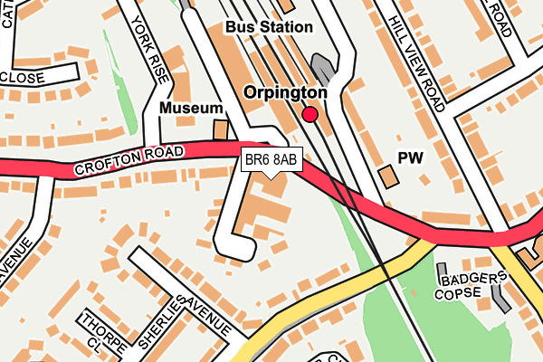 BR6 8AB map - OS OpenMap – Local (Ordnance Survey)