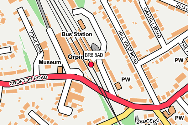 BR6 8AD map - OS OpenMap – Local (Ordnance Survey)