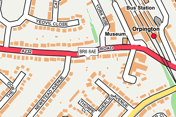 BR6 8AE map - OS OpenMap – Local (Ordnance Survey)