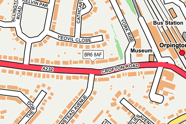 BR6 8AF map - OS OpenMap – Local (Ordnance Survey)