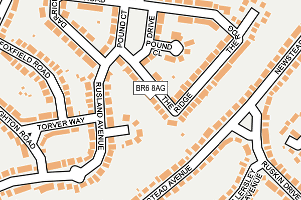 BR6 8AG map - OS OpenMap – Local (Ordnance Survey)