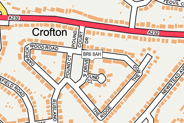 BR6 8AH map - OS OpenMap – Local (Ordnance Survey)