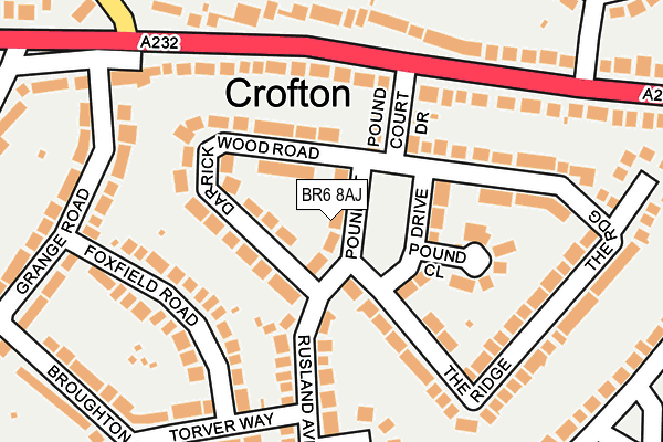 BR6 8AJ map - OS OpenMap – Local (Ordnance Survey)