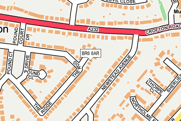 BR6 8AR map - OS OpenMap – Local (Ordnance Survey)