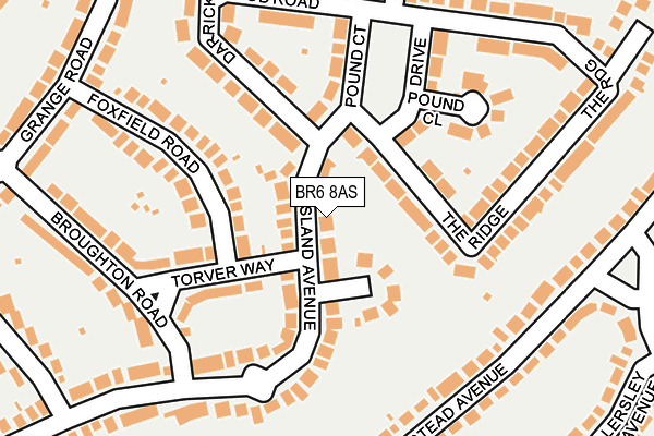 BR6 8AS map - OS OpenMap – Local (Ordnance Survey)