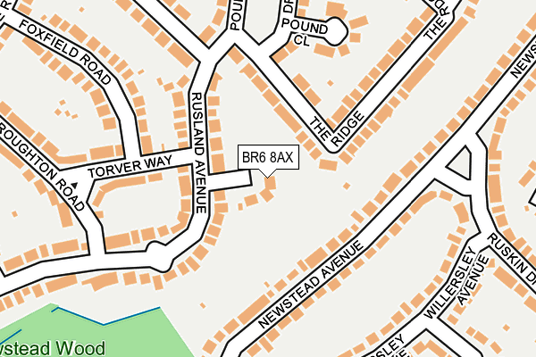BR6 8AX map - OS OpenMap – Local (Ordnance Survey)