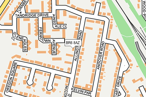 BR6 8AZ map - OS OpenMap – Local (Ordnance Survey)