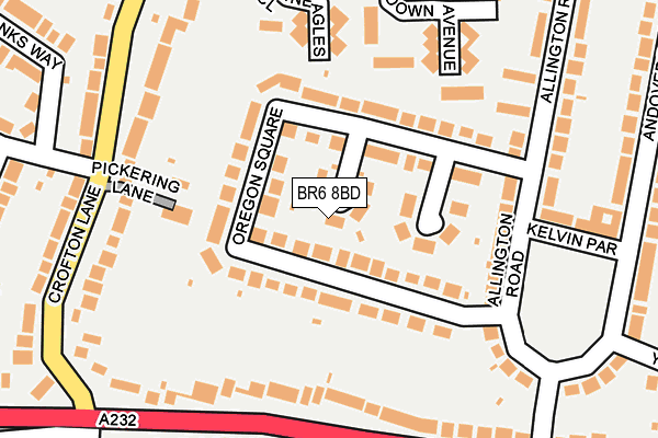 BR6 8BD map - OS OpenMap – Local (Ordnance Survey)