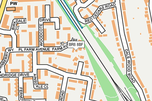 BR6 8BF map - OS OpenMap – Local (Ordnance Survey)