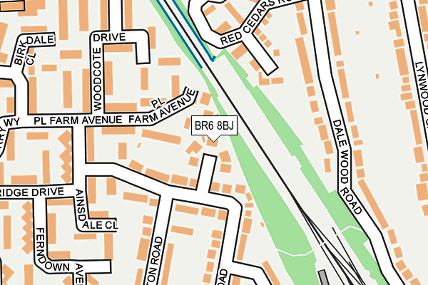 BR6 8BJ map - OS OpenMap – Local (Ordnance Survey)