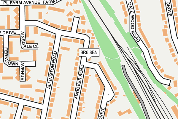 BR6 8BN map - OS OpenMap – Local (Ordnance Survey)