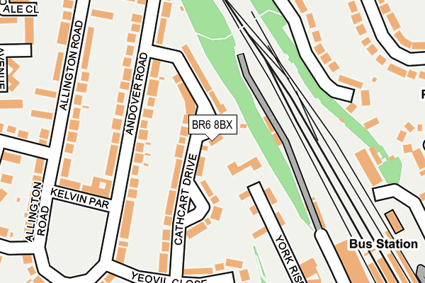 BR6 8BX map - OS OpenMap – Local (Ordnance Survey)