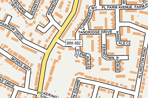 BR6 8BZ map - OS OpenMap – Local (Ordnance Survey)