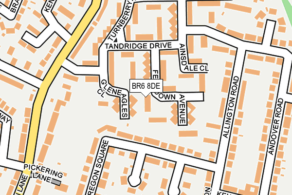 BR6 8DE map - OS OpenMap – Local (Ordnance Survey)