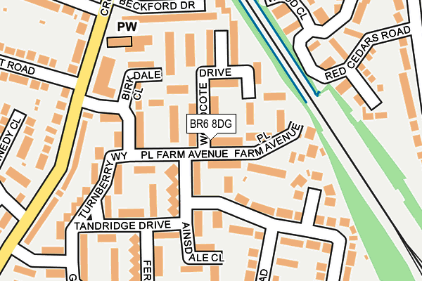 BR6 8DG map - OS OpenMap – Local (Ordnance Survey)