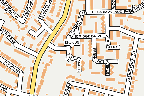 BR6 8DN map - OS OpenMap – Local (Ordnance Survey)