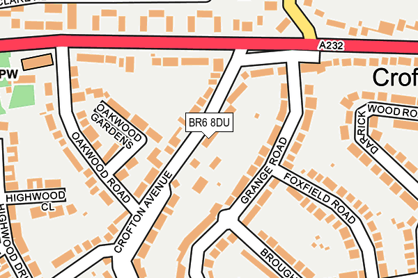 BR6 8DU map - OS OpenMap – Local (Ordnance Survey)