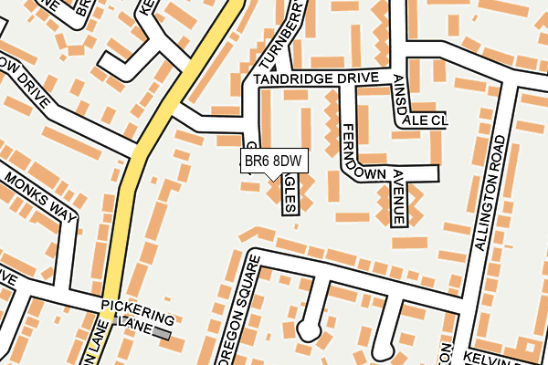 BR6 8DW map - OS OpenMap – Local (Ordnance Survey)