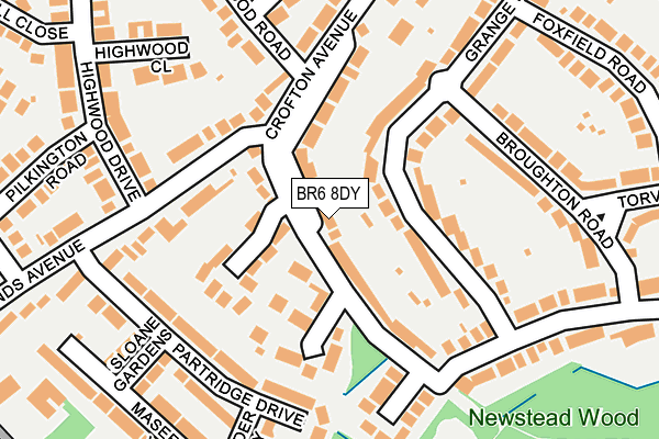 BR6 8DY map - OS OpenMap – Local (Ordnance Survey)