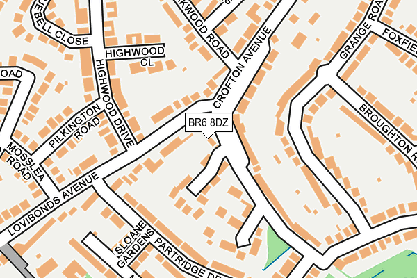 BR6 8DZ map - OS OpenMap – Local (Ordnance Survey)