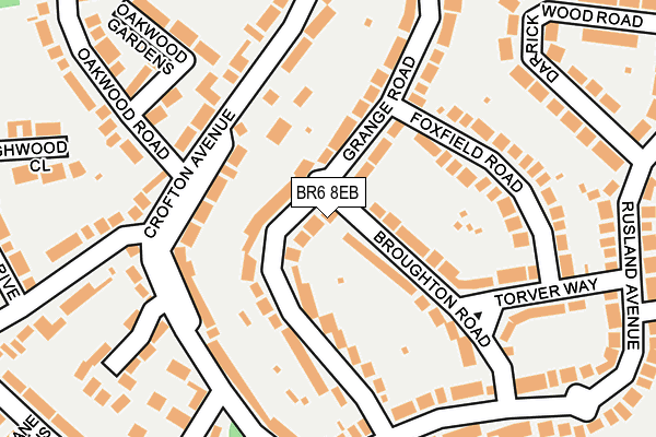 BR6 8EB map - OS OpenMap – Local (Ordnance Survey)