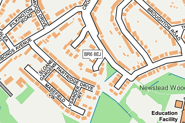 BR6 8EJ map - OS OpenMap – Local (Ordnance Survey)