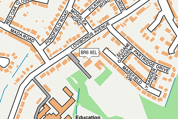 BR6 8EL map - OS OpenMap – Local (Ordnance Survey)