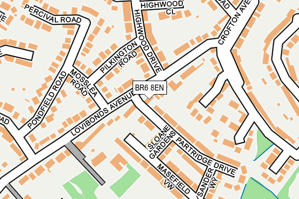 BR6 8EN map - OS OpenMap – Local (Ordnance Survey)