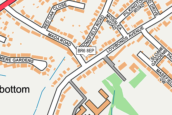 BR6 8EP map - OS OpenMap – Local (Ordnance Survey)