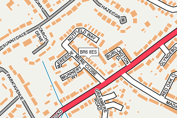 BR6 8ES map - OS OpenMap – Local (Ordnance Survey)