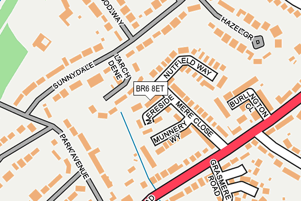 BR6 8ET map - OS OpenMap – Local (Ordnance Survey)