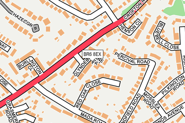 BR6 8EX map - OS OpenMap – Local (Ordnance Survey)