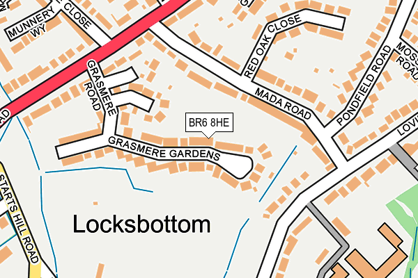 BR6 8HE map - OS OpenMap – Local (Ordnance Survey)