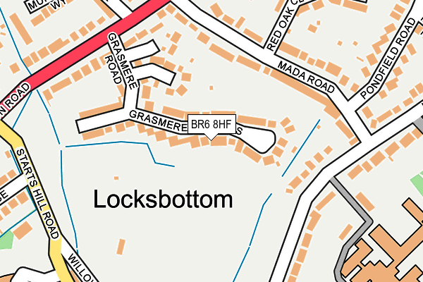 BR6 8HF map - OS OpenMap – Local (Ordnance Survey)