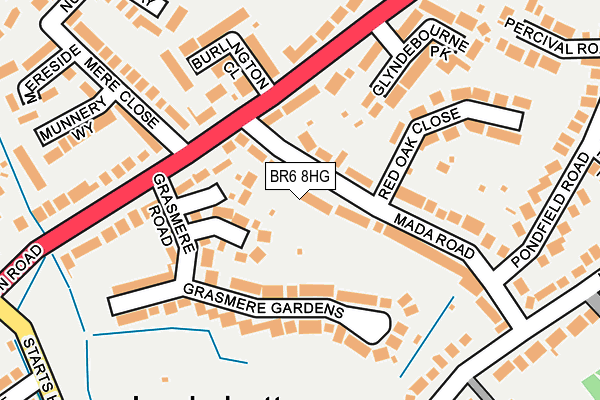 BR6 8HG map - OS OpenMap – Local (Ordnance Survey)