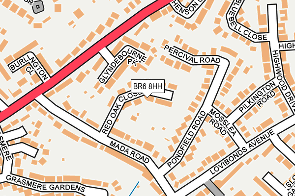 BR6 8HH map - OS OpenMap – Local (Ordnance Survey)