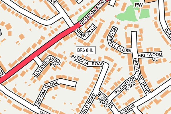 BR6 8HL map - OS OpenMap – Local (Ordnance Survey)