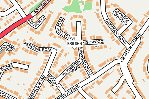 BR6 8HN map - OS OpenMap – Local (Ordnance Survey)