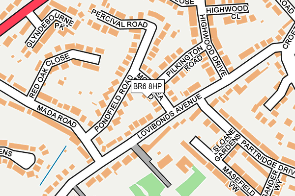 BR6 8HP map - OS OpenMap – Local (Ordnance Survey)