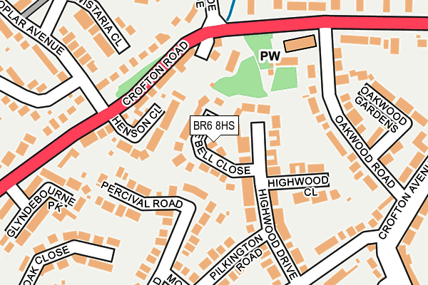 BR6 8HS map - OS OpenMap – Local (Ordnance Survey)