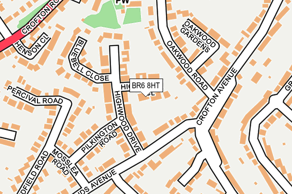 BR6 8HT map - OS OpenMap – Local (Ordnance Survey)