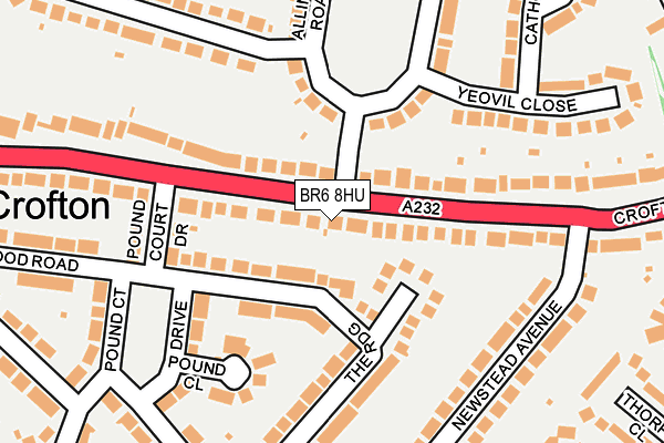 BR6 8HU map - OS OpenMap – Local (Ordnance Survey)