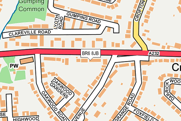 BR6 8JB map - OS OpenMap – Local (Ordnance Survey)