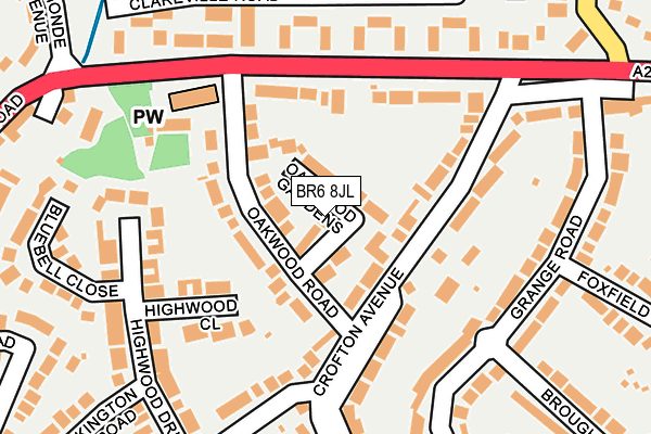 BR6 8JL map - OS OpenMap – Local (Ordnance Survey)