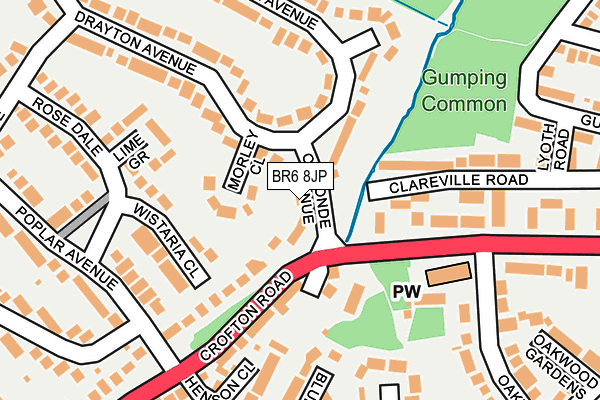 BR6 8JP map - OS OpenMap – Local (Ordnance Survey)