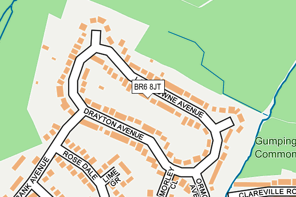 BR6 8JT map - OS OpenMap – Local (Ordnance Survey)