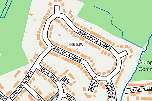 BR6 8JW map - OS OpenMap – Local (Ordnance Survey)