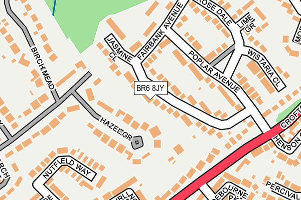 BR6 8JY map - OS OpenMap – Local (Ordnance Survey)